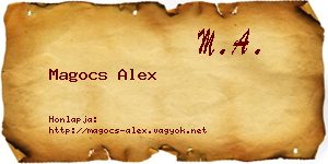 Magocs Alex névjegykártya
